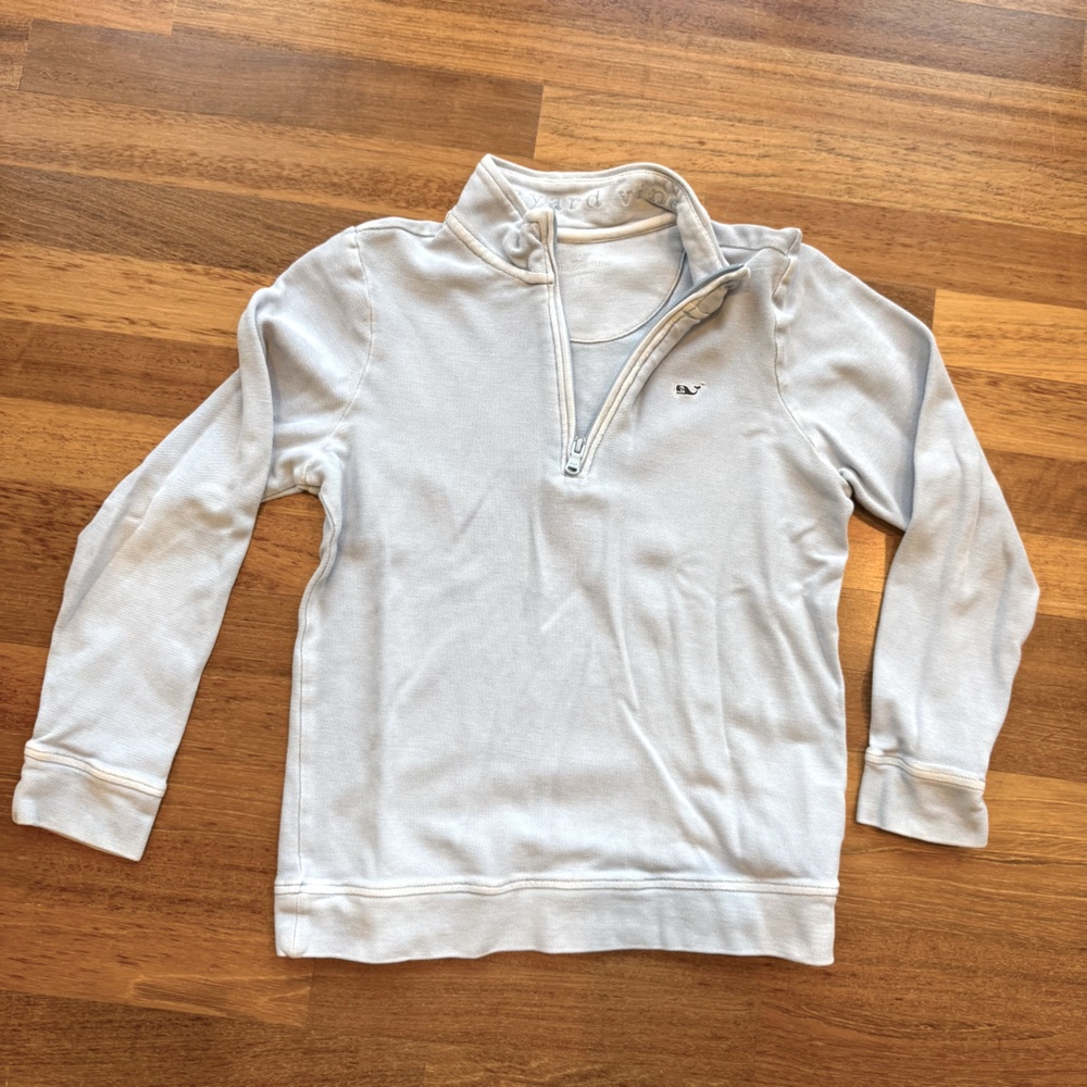 powder blue quarter zip sweater vineyard vines boy's size small
